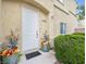 Charming front entrance featuring a well decorated doorway at 6324 Desert Leaf St # 3, North Las Vegas, NV 89081