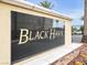 Close-up of a Black Hawk neighborhood sign at 6324 Desert Leaf St # 3, North Las Vegas, NV 89081