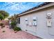 Exterior of the home showing the solar panel components on the side of the house at 679 Riverband Pl, Henderson, NV 89052
