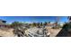 Overgrown backyard area filled with materials and debris to be removed and landscaped at 7300 Mountain Moss Dr, Las Vegas, NV 89147