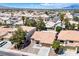 Aerial view of the property featuring the home's terracotta roof tiles at 8504 W Gilmore Ave, Las Vegas, NV 89129