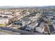 Aerial view of a residential neighborhood showcasing homes with backyards, landscaping, and pools at 9290 S Cool Creek Ave, Las Vegas, NV 89147