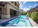 Beautiful backyard pool and spa area at 12018 Vento Forte Ave, Las Vegas, NV 89138