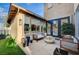Inviting outdoor patio with comfortable seating and a charming water feature, perfect for relaxation at 167 Thunder Plains Way, Henderson, NV 89012