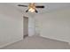 Neutral bedroom with closet and doorway leading to landing, enhancing the space at 1717 Double Arch Ct, Las Vegas, NV 89128