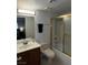 Bathroom with a vanity, shower and toilet at 2704 Otter Creek Ct # 101, Las Vegas, NV 89117