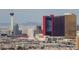 View showing the Las Vegas cityscape featuring the distinctive architectural styles of casinos and hotels at 4381 W Flamingo Rd # 3120, Las Vegas, NV 89103