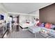 Stylish living room and bedroom with an open floor plan at 4381 W Flamingo Rd # 3120, Las Vegas, NV 89103