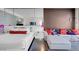 Stylish living room with a cozy bed and chic decor at 4381 W Flamingo Rd # 3120, Las Vegas, NV 89103