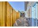 Fenced backyard featuring a table and chairs to enjoy the outdoors at 517 7Th St, Boulder City, NV 89005