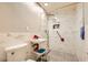 Well-lit bathroom features walk-in shower with modern fixtures, and accessible design at 517 7Th St, Boulder City, NV 89005