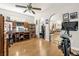 View of office space with natural light and open view into the living room at 5181 Morris St, Las Vegas, NV 89122