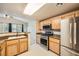 Modern kitchen featuring stainless steel appliances and granite countertops at 10001 Peace Way # 2335, Las Vegas, NV 89147