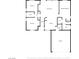 Schematic floor plan showing the arrangement of rooms, including bedrooms, bathrooms, kitchen, living area, and garage at 1027 Dawn Valley Dr, North Las Vegas, NV 89031