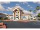 Community clubhouse featuring modern architecture and well-maintained landscaping at 3608 Pintadas St # 204, Las Vegas, NV 89108