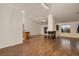 Spacious living room with vaulted ceiling, fireplace and hardwood floors at 3619 Bixbee Ct, Las Vegas, NV 89129