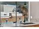 Kitchen sink with marble countertops and view of stunning backyard pool at 3916 Green Leaf Dr, Las Vegas, NV 89120