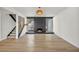 Bright living room featuring modern fireplace, flooring, and backyard access at 3916 Green Leaf Dr, Las Vegas, NV 89120
