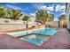 Spacious pool and spa area with waterfall feature at 3916 Green Leaf Dr, Las Vegas, NV 89120