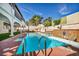 The backyard features a large in-ground pool with diving board at 3916 Green Leaf Dr, Las Vegas, NV 89120