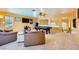 Spacious game room with a pool table, comfortable seating, and entertainment setup for leisure and relaxation at 4 Bishopsgate Ter, Henderson, NV 89074
