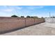 Backyard brick fencing dividing two properties to allow for privacy at 4375 Pittsfield St, Las Vegas, NV 89115
