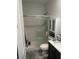 Bathroom featuring shower with glass doors, updated fixtures, and decorative touches at 5404 Scandia Lore Ct, Las Vegas, NV 89130