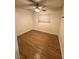Bright bedroom featuring modern ceiling fan and a window for natural light at 6460 Linda Ln, Las Vegas, NV 89103