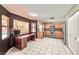 Open-concept kitchen with ample counter space, stainless steel appliances, and access to the backyard pool at 7751 Locke Haven Dr, Las Vegas, NV 89123