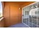 Outdoor balcony features a storage closet and a sliding glass door leading indoors at 7950 W Flamingo Rd # 2065, Las Vegas, NV 89147