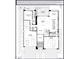 First-floor floor plan showcases the layout of the home, including the kitchen, dining, and bedroom at 8721 Robinson Ridge Dr, Las Vegas, NV 89117