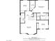 Detailed floor plan featuring bedrooms, Gathering room, bathrooms, walk-in closet and hall measurements at 9630 Tuscola Ct, Las Vegas, NV 89148