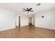 Spacious primary bedroom features updated floors and provides an attached bathroom at 9630 Tuscola Ct, Las Vegas, NV 89148