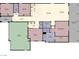Layout of the home featuring bedrooms, bathrooms, kitchen, dining area, living room, garage, and a covered patio at 1047 Atkins Ln, Mesquite, NV 89027
