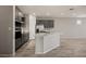 Modern kitchen with stainless steel appliances and a large island at 1047 Atkins Ln, Mesquite, NV 89027