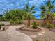Private backyard with desert landscaping, walkway, and plants at 1115 Aldenwood Ave, Las Vegas, NV 89123