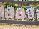 Aerial view of the property showcasing the layout, landscaping, pool and nearby homes at 11152 San Terrazo Pl, Las Vegas, NV 89141