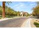 View of the community entry gate with desert landscaping at 11152 San Terrazo Pl, Las Vegas, NV 89141