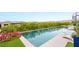 Stunning infinity pool with views of the mountains in the distance at 11152 San Terrazo Pl, Las Vegas, NV 89141