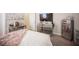 Bedroom featuring mirrored dresser, cabinets and TV at 2198 Maderno St, Henderson, NV 89044