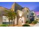 Stunning exterior showcasing modern architecture, professional landscaping, and inviting entrance at twilight at 2710 Marchetti Pl, Henderson, NV 89044