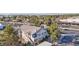 An aerial perspective of condominium building near commercial buildings and city streets at 3425 E Russell Rd # 202, Las Vegas, NV 89120