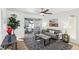 Inviting living room featuring a sliding glass door and contemporary decor, creating a comfortable space at 3425 E Russell Rd # 202, Las Vegas, NV 89120