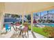Outdoor patio area overlooking the pool, perfect for relaxing and entertaining at 3425 E Russell Rd # 202, Las Vegas, NV 89120