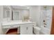 Inviting bathroom showcasing vanity, toilet, and shower-tub combo at 3514 Punta Tersiva Ln, Henderson, NV 89044