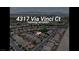 Stunning aerial shot of a Primary-planned community showcasing homes in the Pahrump neighborhood at 4317 Via Vinci Ct, Pahrump, NV 89061