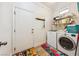 Functional laundry room equipped with modern washer and dryer at 4317 Via Vinci Ct, Pahrump, NV 89061