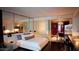 Modern bedroom featuring an open layout, sleek furniture, and a luxurious king bed at 4381 W Flamingo Rd # 27309, Las Vegas, NV 89103