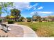 Community park with picnic benches, shade structures, and green space for outdoor activities at 4515 Sandstone Vista Ct, North Las Vegas, NV 89031