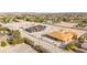 Wide aerial showing development with two homes under construction, showcasing a community in progress at 5885 St Ebbes Ct, Las Vegas, NV 89131